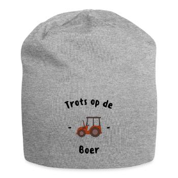 Trots op de boer - Bonnet en jersey - gris chiné - Devant
