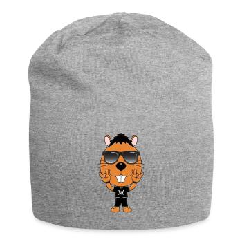 BIBER - OTTER - MARDER - MUSIKER - HEAVY METAL - Jersey-Beanie - Grau meliert - Vorne