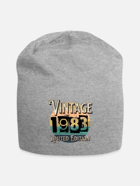 Vintage 1983 Limited Edition - Jersey-Beanie - Grau meliert