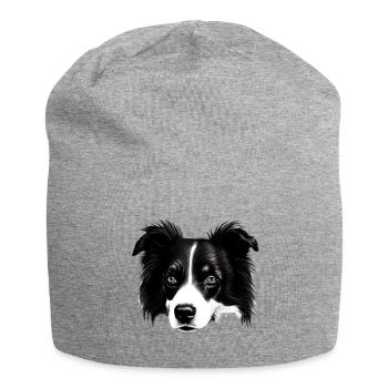 Border Collie Irish Herding Dog - Jersey Beanie - heather grey - Front