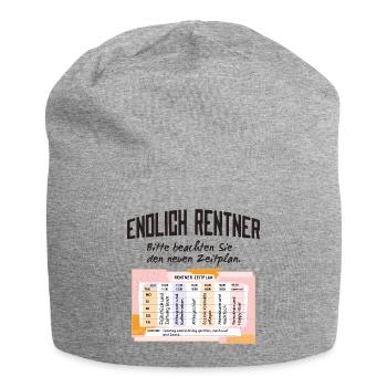 Rentner Zeitplan Tagesablauf - Jersey-Beanie - Grau meliert - Vorne