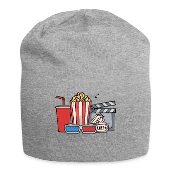 Cineast Movies Movies Cinema Movie Night Movie Night - Jersey Beanie - heather grey - Front