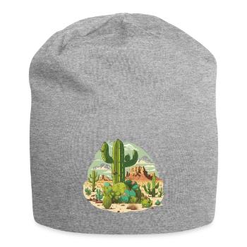 Das Königreich der Kakteen - Jersey-Beanie - Grau meliert - Vorne