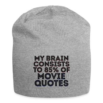 Movies, Statement, Cinema, Movies, Movie Night, Theatre - Jersey Beanie - heather grey - Front