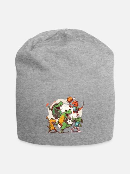 Die Dino-Spiele - Jersey-Beanie - Grau meliert