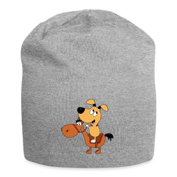 REITEN - HUND - TIERE - REITER - REITERIN - PONY - Jersey-Beanie - Grau meliert - Vorne