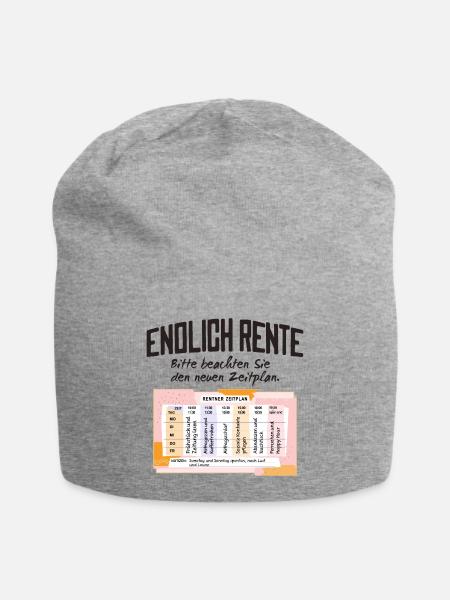 Rentner Zeitplan Tagesablauf, Endlich Rente - Jersey-Beanie - Grau meliert