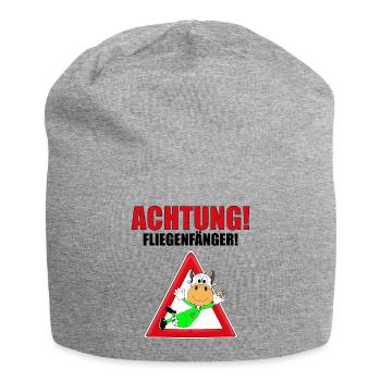 ACHTUNG! FLIEGENFÄNGER - KUH - TORWART - FUßBALL - Jersey-Beanie - Grau meliert - Vorne
