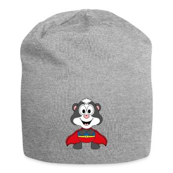 STINKTIER - SUPERHELD - HELD - TIER - TIERISCH - Jersey-Beanie - Grau meliert - Vorne