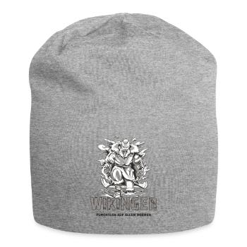 Wikinger Design - Jersey-Beanie - Grau meliert - Vorne