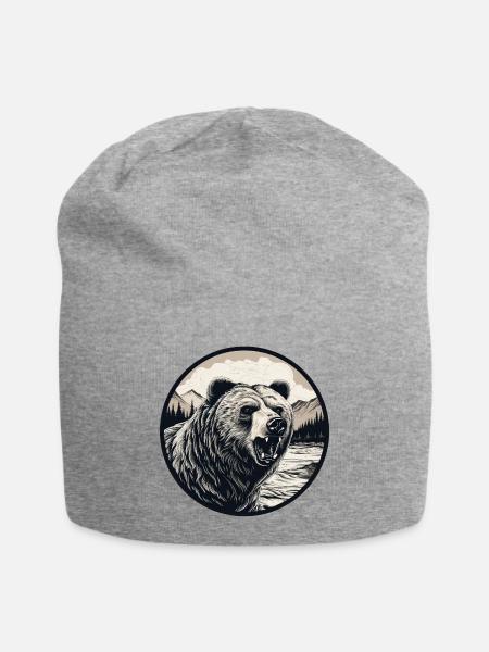 Grizzly Bär - Jersey-Beanie - Grau meliert