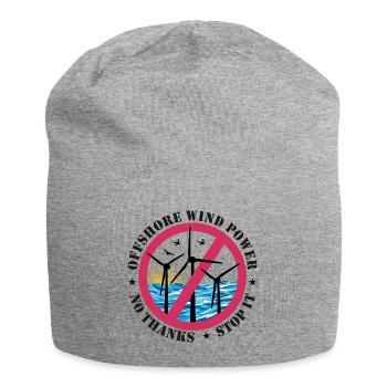 Offshore Wind Power No Thanks - Jersey Beanie - heather grey - Front