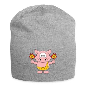 SCHWEIN - FEUER - Jersey-Beanie - Grau meliert - Vorne