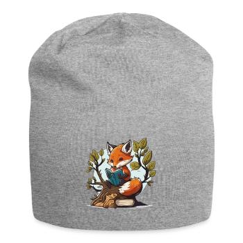 Fleißiger Fuchs - Jersey-Beanie - Grau meliert - Vorne