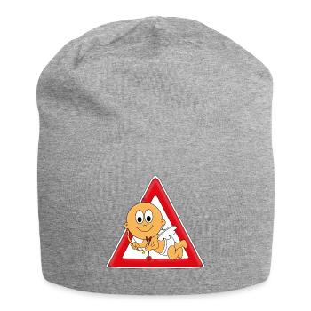 ACHTUNG AMOR - LIEBESGOTT - ENGEL - CUPIDO - BABY - Jersey-Beanie - Grau meliert - Vorne
