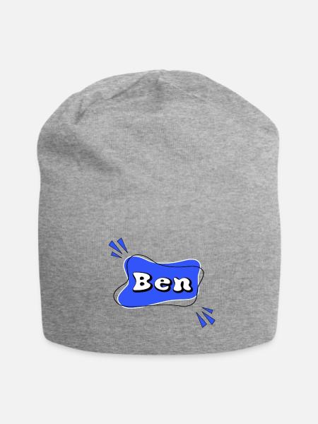 Ben - Jersey-Beanie - Grau meliert