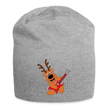 GITARRE - MUSIK - MUSIKER - BAND - REH - RENTIER - Jersey-Beanie - Grau meliert - Vorne