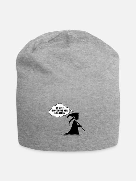 SENSENMANN - SENSE - REAPER - HALLOWEEN - Jersey-Beanie - Grau meliert