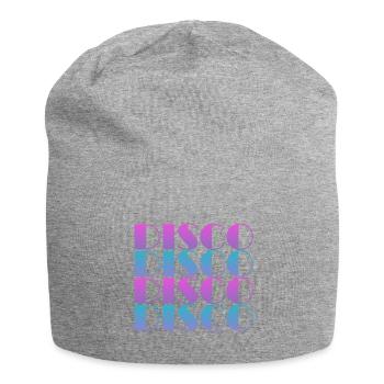 Lebendiges Disco-Textmuster-Design - Jersey-Beanie - Grau meliert - Vorne