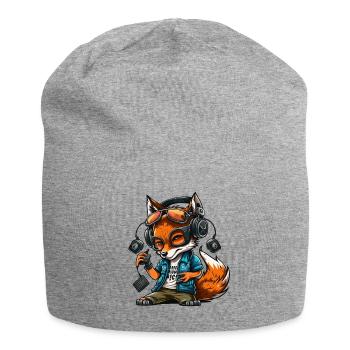 Foxy Beats - Jersey Beanie - heather grey - Front
