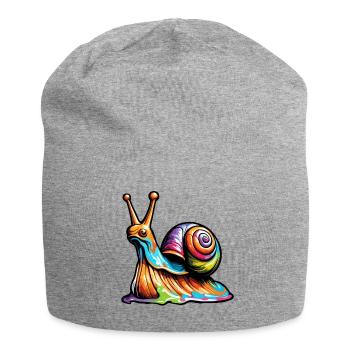 Escargot / Animal / Ramper / Visqueux / Lent - Bonnet en jersey - gris chiné - Devant
