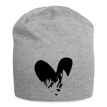 Heart - Mountain - (21) - Jersey Beanie - heather grey - Front