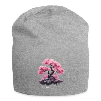 cherry blossom tree cherry blossom - Jersey Beanie - heather grey - Front