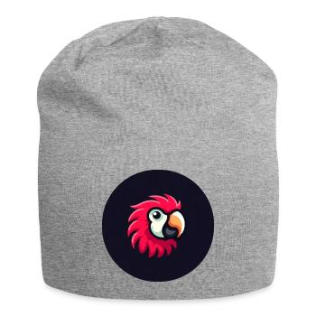 Süßer Papagei im Comic Stil in rot - Jersey-Beanie - Grau meliert - Vorne