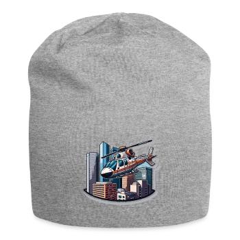 Der Urban Aviator - Jersey-Beanie - Grau meliert - Vorne