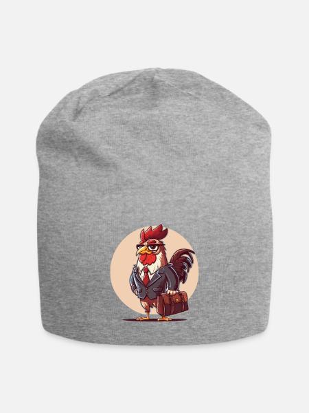 Rooster Enterprises - Jersey-Beanie - Grau meliert
