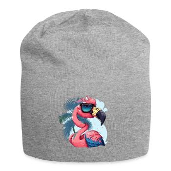 Flamingo Diva - Jersey-Beanie - Grau meliert - Vorne