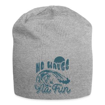 No Waves No Fun - Surfer - Geschenk - Jersey-Beanie - Grau meliert - Vorne