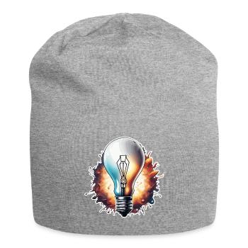 Bulb / Bulb / Brightness / Light - Jersey Beanie - heather grey - Front