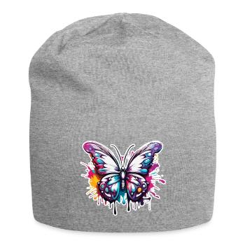 Butterfly / Animal / Insect / Flying / Summer - Jersey Beanie - heather grey - Front