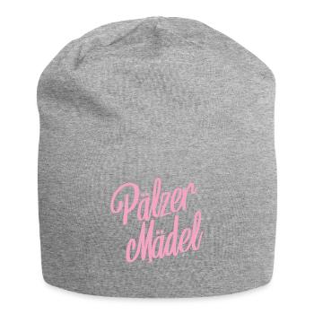 Pälzer Mädel Pfälzerin Pfalz Heimat Liebe Dialekt - Jersey-Beanie - Grau meliert - Vorne