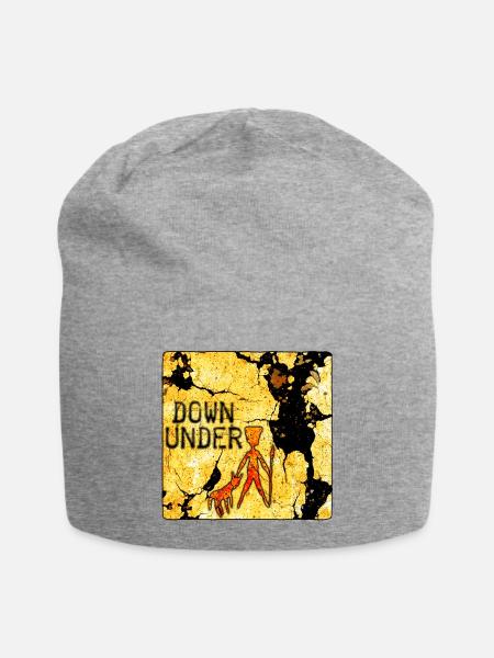 Erdschicht Kunstdruck mit Kratzspuren Australien - Jersey-Beanie - Grau meliert