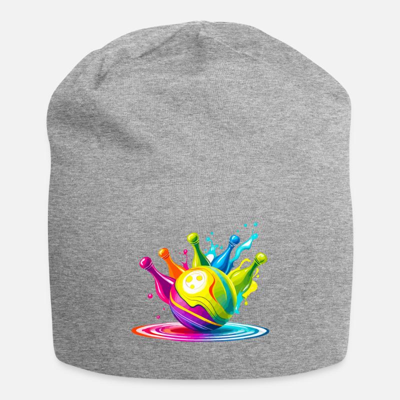 Kegeln - Jersey-Beanie - Grau meliert