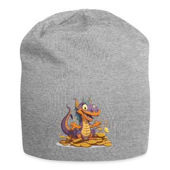 Der gierige Drache - Jersey-Beanie - Grau meliert - Vorne