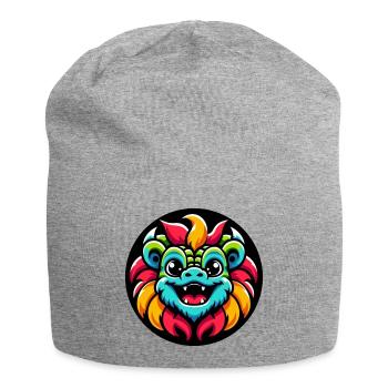 Dragon Colorful Comic - Jersey Beanie - heather grey - Front