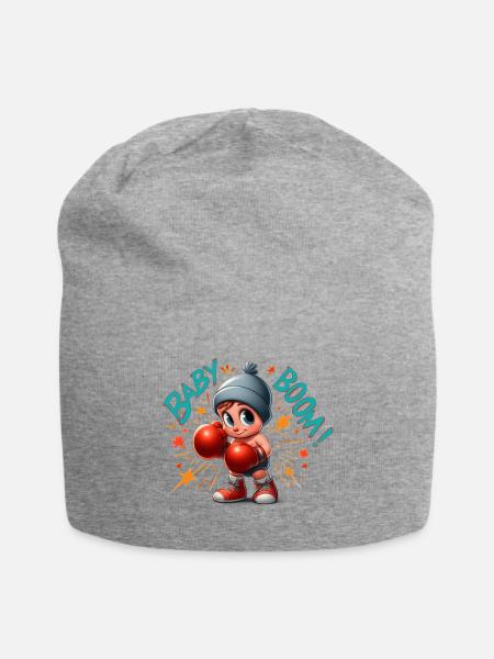 Babyboom - Jersey-Beanie - Grau meliert