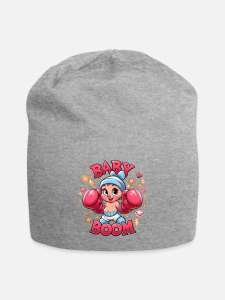 Babyboom - Jersey-Beanie - Grau meliert