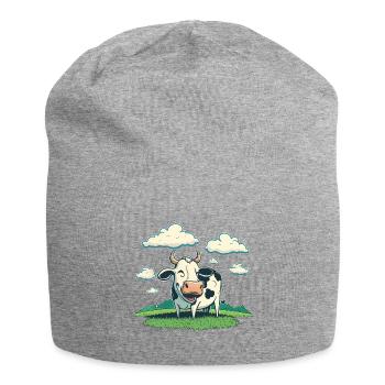 Zufriedene Kuh - Jersey-Beanie - Grau meliert - Vorne