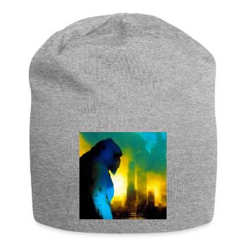 Gorilla 01 - Jersey Beanie - heather grey - Front