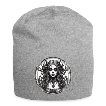 teuflische Frau / blut / Gothic / Heavy Metal - Jersey-Beanie - Grau meliert - Vorne