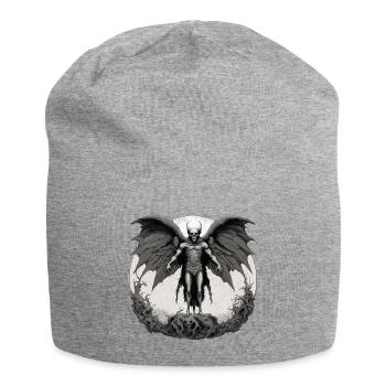 Mothman / Motte / Insekt / Fabelwesen / Flatterer - Jersey-Beanie - Grau meliert - Vorne