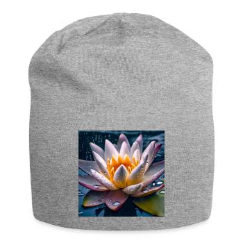 Nénuphar - Bonnet en jersey - gris chiné - Devant