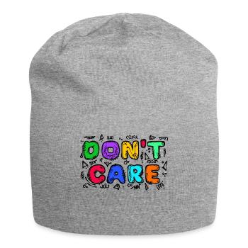 Je ne me soucie pas de la déclaration - Bonnet en jersey - gris chiné - Devant