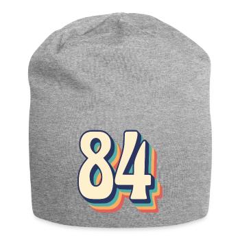 T-Shirt rétro Vintage numéro 84 quatre-vingt-quatre - Bonnet en jersey - gris chiné - Devant