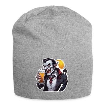 Vampire / Dracula / Suceur de sang / Halloween / Mythe - Bonnet en jersey - gris chiné - Devant