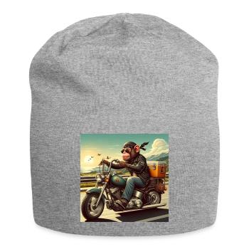 Singe à moto - Bonnet en jersey - gris chiné - Devant